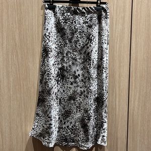 Midi Print Skirt